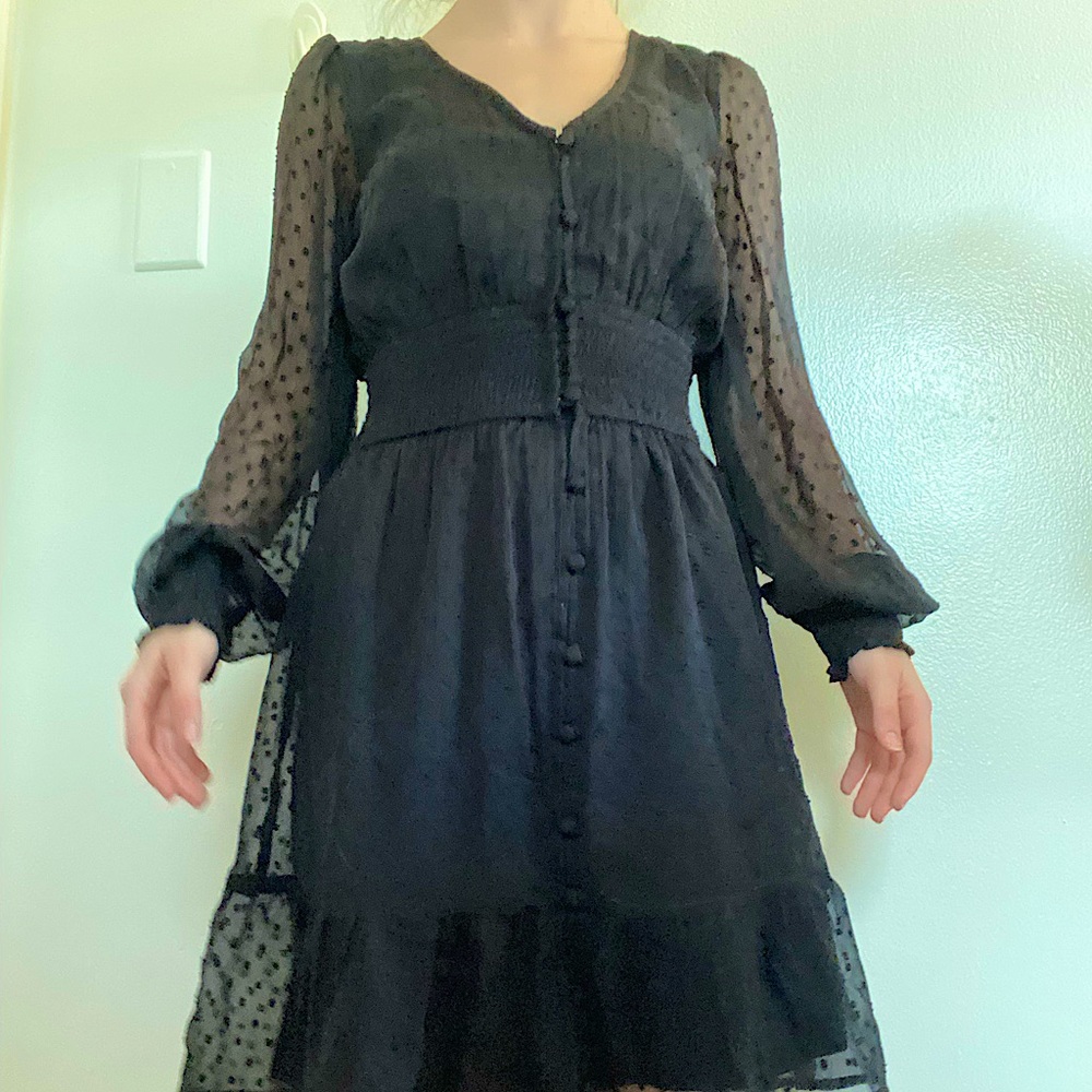 Black long sleeve Hollister dress